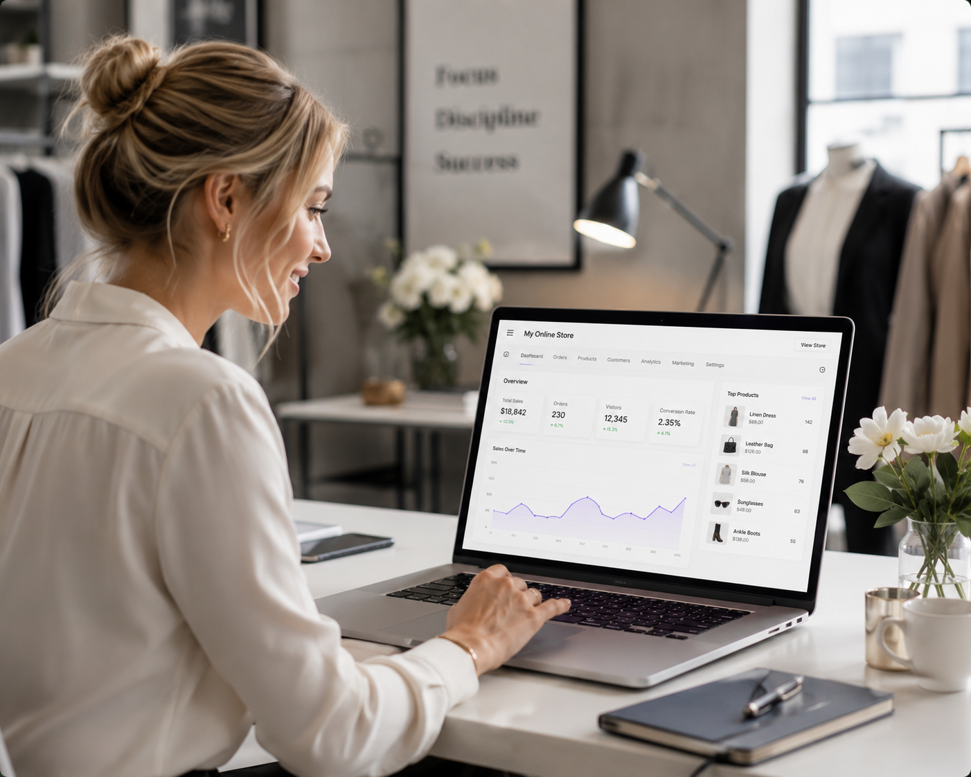 E-commerce store dashboard